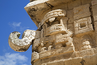 Chac Rain God mask, The Church (La Iglesia), Chichen Itza, UNESCO World Heritage Site, Yucatan, Mexico, North America