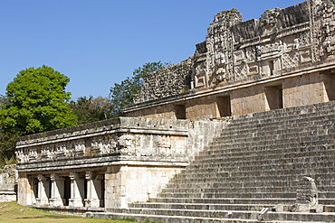 Nuns Quadrangle, Uxmal, Mayan archaeological site, UNESCO World Heritage Site, Yucatan, Mexico, North America