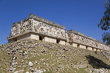 Palace of the Governor, Uxmal, Mayan archaeological site, UNESCO World Heritage Site, Yucatan, Mexico, North America