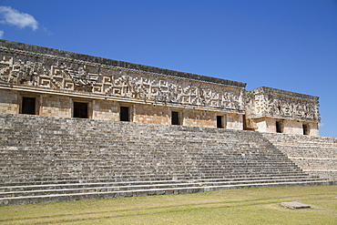 Palace of the Governor, Uxmal, Mayan archaeological site, UNESCO World Heritage Site, Yucatan, Mexico, North America