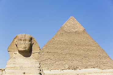 Sphinx and Pyramid of Chephren, The Giza Pyramids, UNESCO World Heritage Site, Giza, Egypt, North Africa, Africa