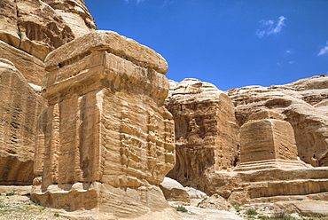 Djinn Blocks, dating from between 50 BC and 50 AD, Petra, UNESCO World Heritage Site, Jordan, Middle East