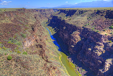 Rio Grande Gorge, taken from Rio Grande Gorge Bridge, near Taos, New Mexico, United States of America, North America