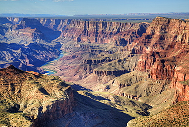 Colorado River below, South Rim, Grand Canyon National Park, UNESCO World Heritage Site, Arizona, United States of America, North America