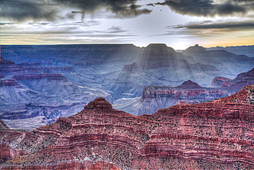 Sunrise at Mather Point, South Rim, Grand Canyon National Park, UNESCO World Heritage Site, Arizona, United States of America, North America