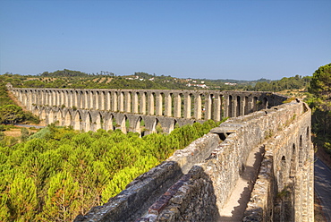 Roman Aqueduct, Pegoes, Portugal, Europe