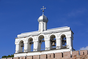 Bell Tower of St. Sophia Cathedral, Kremlin, UNESCO World Heritage Site, Veliky Novgorod, Novgorod Oblast, Russia, Europe