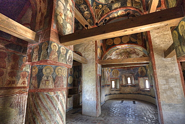 Frescoes, Cathedral of the Nativity, Zverin Monastery, UNESCO World Heritage Site, Veliky Novogrod, Novgorod Oblast, Russia, Europe