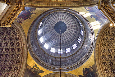 Belfry with frescos, SS Peter and Paul Cathedral, St. Petersburg, UNESCO World Heritage Site, Russia, Europe