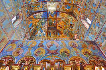 Frescoes, Resurrection of Christ Gate Church, Kremlin, Rostov Veliky, Golden Ring, Yarsolavl Oblast, Russia, Europe