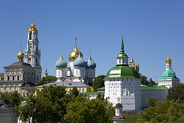 Overview, The Holy Trinity Saint Sergius Lavra, UNESCO World Heritage Site, Sergiev Posad, Russia, Europe