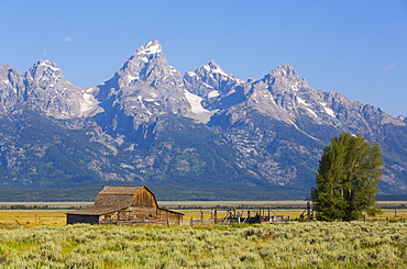 John Moulton Barn, Mormon Row, Grand Teton National Park, Wyoming, United States of America, North America