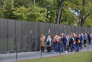 People at the Wall, Vietnam Veterans Memorial, Washington D.C., United States of America, North America