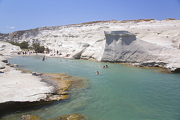 Sarakiniko Beach, Milos Island, Cyclades Group, Greek Islands, Greece, Europe