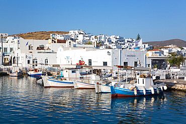 Fishing Boats, Old Port of Naoussa, Paros Island, Cyclades Group, Greek Islands, Greece, Europe