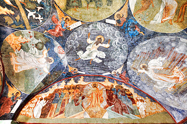 Frescoes, Elijah the Prophet Church, UNESCO World Heritage Site, Yaroslavl, Yaroslavl Oblast, Russia, Europe