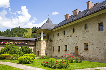 Tower and Outer Wall, Sucevita Monastery, 1585, UNESCO World Heritage Site, Sucevita, Suceava County, Romania, Europe