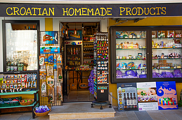 Retail Shop selling homemade products for tourists, Old Town, Novigrad, Croatia, Europe