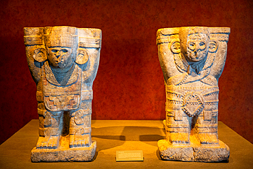 Atlantes Figures dating from 1000-1250 AD, from Chichen Itaza, Yucatan, National Museum of Anthropology, Mexico City, Mexico, North America