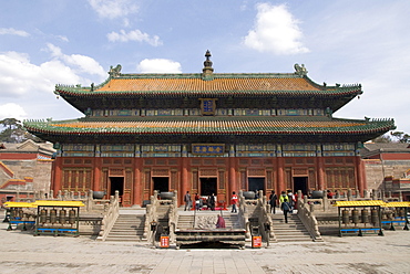 The Mahavira Hall (Da Xiong Bao Dian), Puning Temple, UNESCO World Heritage Site, Chengde, Hebei, China, Asia