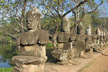 South Gate, Angkor Thom, Angkor Archaeological Park, UNESCO World Heritage Site, Siem Reap, Cambodia, Indochina, Southeast Asia, Asia