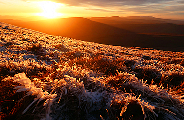 Brecon Beacons in winter, South Wales, United Kingdom, Europe