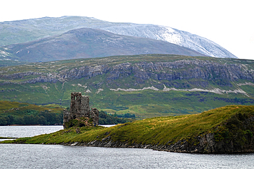 Ardvreck Castle, the remains of a stone stronghold dating from circa 1490 CE, Sutherland