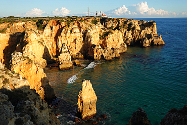 Cliffs and rock architecture at Ponta da Piedade, Lagos, Algarve, Portugal