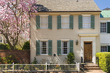 Traditional timber house in Alexandria Old Town, Virginia, United States of America, North America