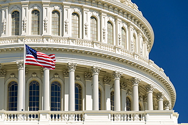 Close up of the Capitol Building, Capitol Hill, Washington, D.C., United States of America, North America