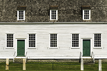 The meeting house dating from about 1793, in Hancock Shaker Village, Hancock, Massachusetts, New England, United States of America, North America