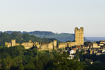 Early morning view of Richomd Castle in Yorkshire, England, United Kingdom, Europe