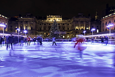 Skating at Somerset House in London, England, United Kingdom, Europe