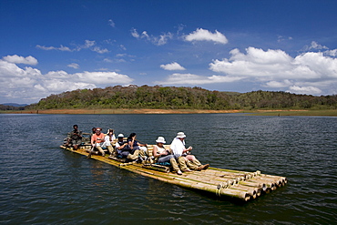 Bamboo rafting, Periyar Tiger Reserve, Thekkady, Kerala, India, Asia