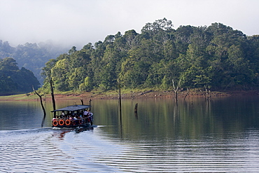 Boating, Periyar Tiger Reserve, Thekkady, Kerala, India, Asia