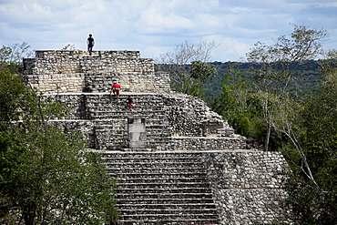 Pyramid I, Calakmul, UNESCO World Heritage Site, Calakmul Biosphere Reserve, the largest tropical forest reserve in Mexico, Campeche, Mexico, North America