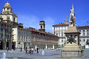 Piazza Castello, Turin, Piedmont, Italy, Europe