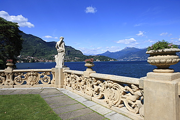 View from Terrace, Lenno, Lake Como, Lombardy, Italy, Europe