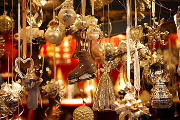 Christmas decoration in Altermarkt Christmas market, Salzburg, Austria, Europe