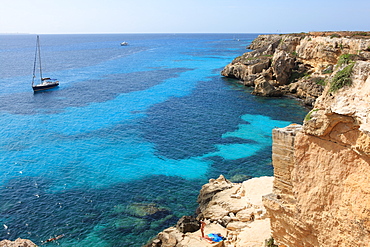 Cliff, Favignana, Sicily, Italy, Mediterranean, Europe