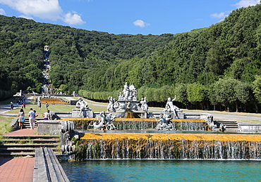 Fountains and gardens, Reggia di Caserta, Caserta, Campania, Italy, Europe