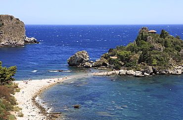 Beach, Isola Bella, Taormina, Sicily, Italy, Mediterranean, Europe