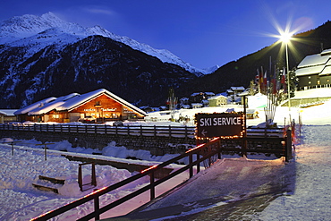 Santa Caterina Valfurva at dusk, Valtellina, Lombardy, Italy, Europe