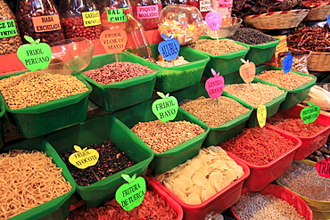 Dried beans, Food Market, Oaxaca City, Oaxaca, Mexico, North America