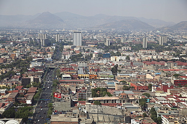 View over Mexico City Center, Mexico City, Mexico, North America