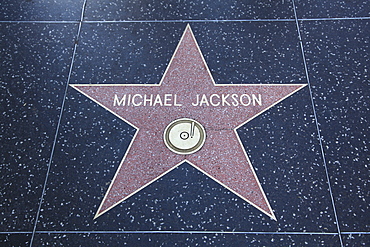 Michael Jackson, Star, Hollywood Walk of Fame, Hollywood Boulevard, Hollywood, Los Angeles, California, United States of America, North America