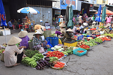 Market, Tra On, Mekong Delta, Vinh Long Province, Vietnam, Indochina, Southeast Asia, Asia 