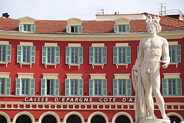 Fontaine du Soleil (Fountain of the Sun), Place Massena, Nice, Cote d'Azur, Provence, French Riviera, France, Europe