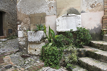 Roman antiquities, Haut de Cagnes, Medieval Village, Cagnes sur Mer, Alpes Maritimes, Cote d'Azur, Provence, France, Europe