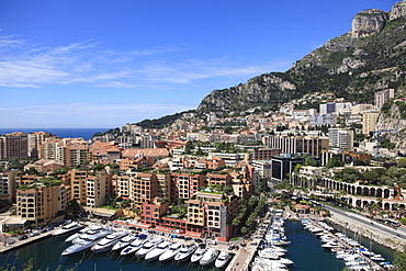 Port of Fontvieille, Fontvieille Harbor, Fontvieille, Monaco, Cote d'Azur, Mediterranean, Europe